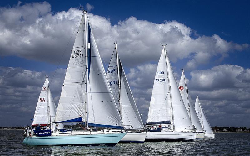 White Sail Start - Mersea Week photo copyright Chrissie Westgate taken at West Mersea Yacht Club and featuring the IRC class