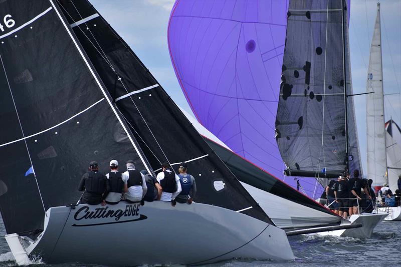 Andrew Jones from the Port Dalrymple Yacht Club has a tight knit crew onboard Cutting Edge - photo © Jane Austin