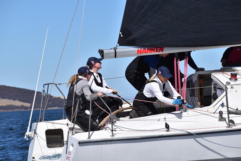 Intense concentration onboard Saga - photo © Jane Austin