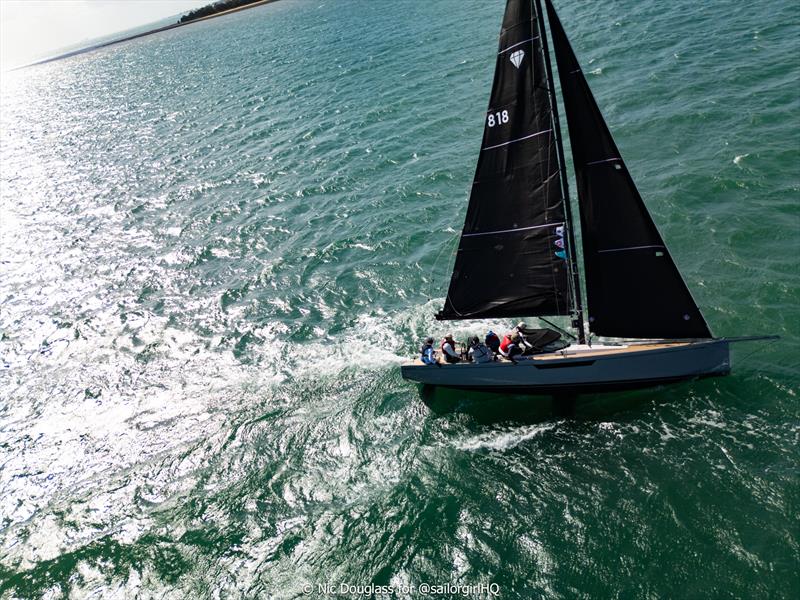 Blackadder smoking their start on day 1 of Brisbane Race Week 2026 - photo © Nic Douglass for @sailorgirlHQ