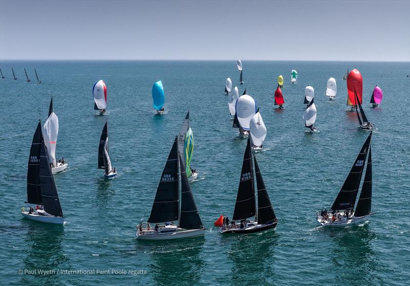 Busy Mark rounding on Saturday at the International Paint Poole Regatta 2026 - photo © Paul Wyeth / www.pwpictures.com