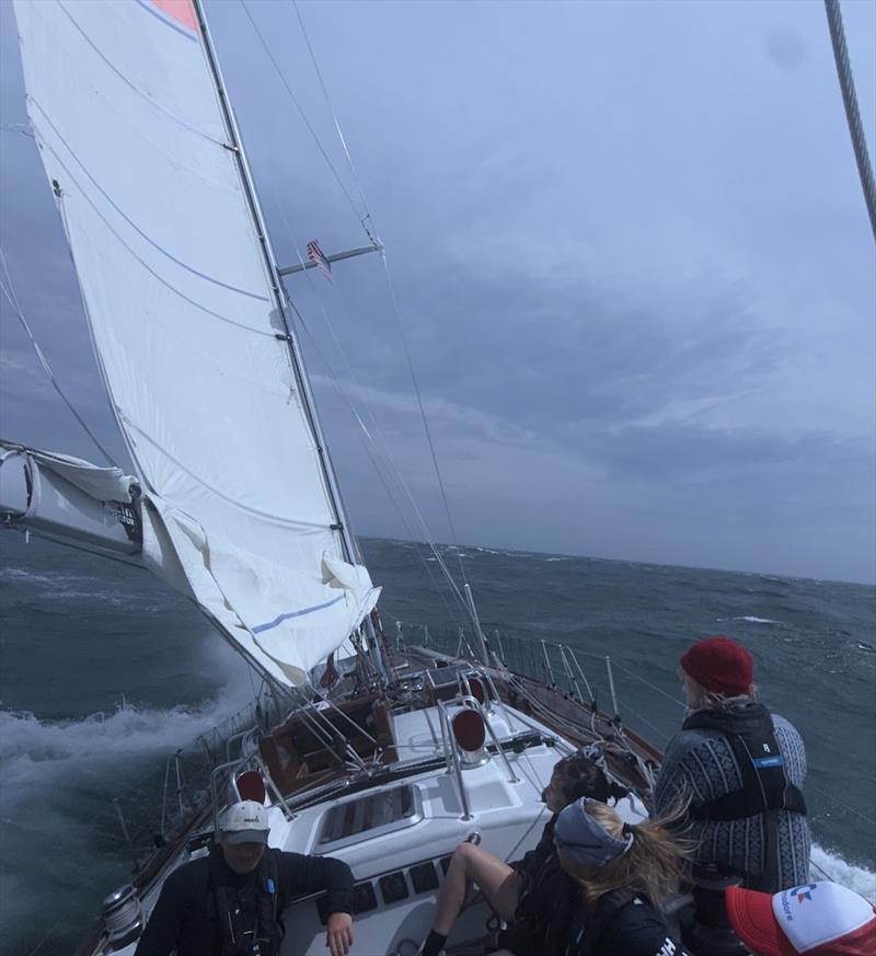 Elizabeth Roesch aboard Velocity photo copyright Bermuda Race Media taken at Royal Bermuda Yacht Club and featuring the IRC class