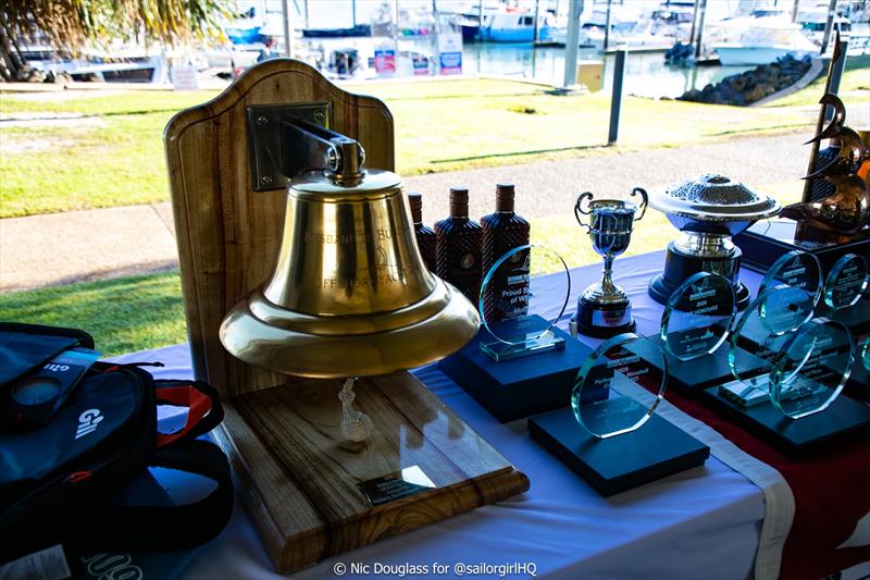 Brisbane to Bundaberg prizes, including the PHS Trophy donated by Pacific Tug Group - photo © @sailorgirlhq