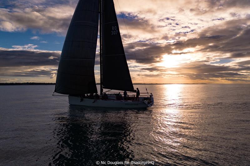 Wedgetail approaching the finish - photo © @sailorgirlhq