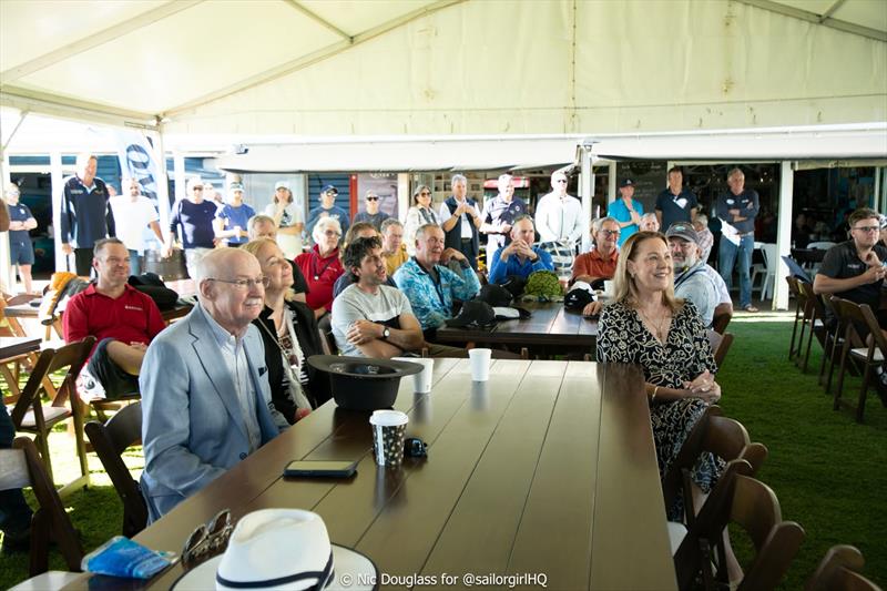 Professor Graeme Nimmo RFD, and Bundaberg Region Mayor Helen Blackburn watching the presentation - photo © @sailorgirlhq