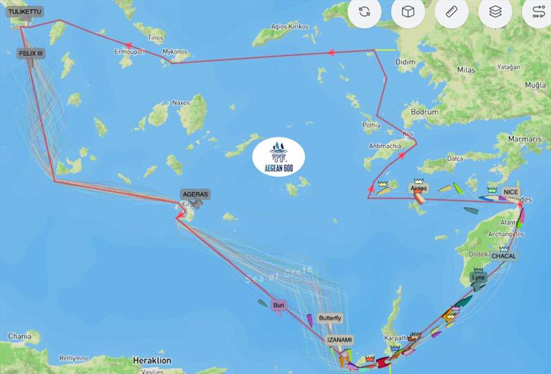 2026 AEGEAN 600 - The YB tracker's view of this race's fast progress - photo © HORC