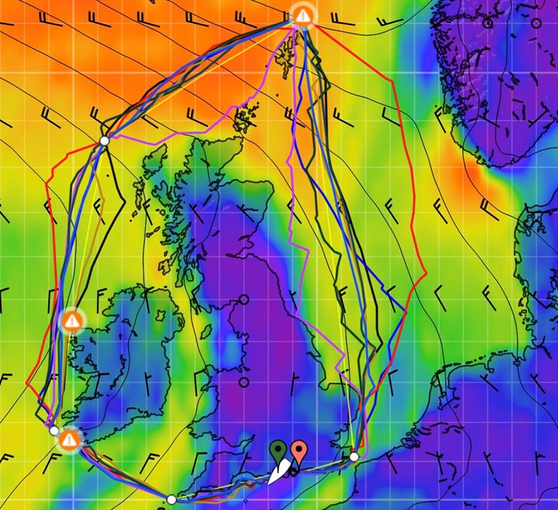 Route for the RORC Round Britain & Ireland Race photo copyright PredictWind taken at Royal Ocean Racing Club and featuring the IRC class