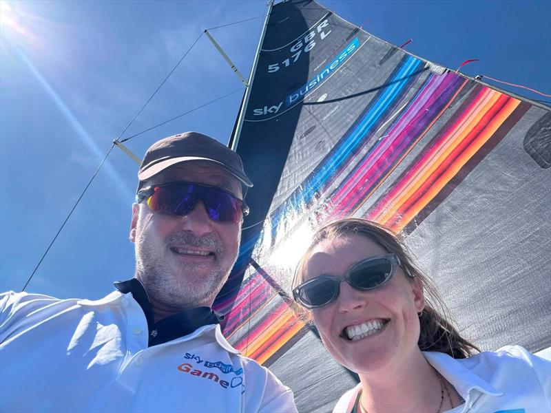 Ian Hoddle and Willow Bland on Sun Fast 3300 Sky Business - Game On - 2026 RORC Round Britain and Ireland Race, Day 2 - photo © Ian Hoddle