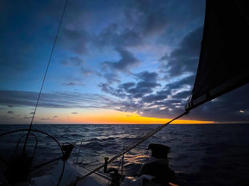 Sunrise and an espresso during Bermuda 1-2 leg 1 - photo © Peter Gustaffson