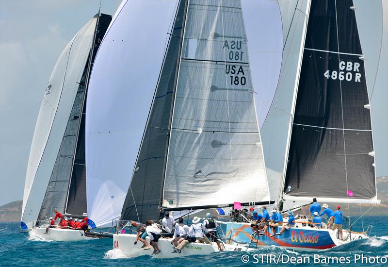 Full kites at the 2018 STIR photo copyright STIR / Dean Barnes taken at St. Thomas Yacht Club and featuring the J/122 class