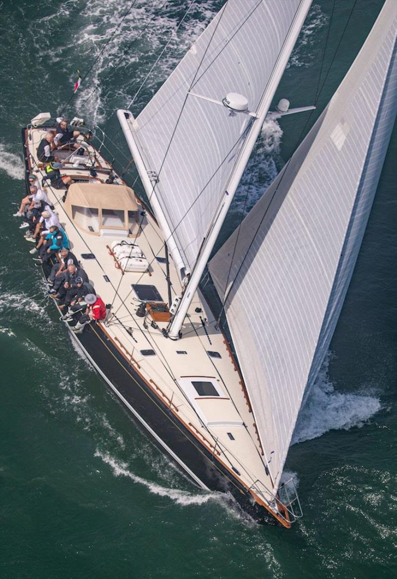 Eric Irwin and Mary Martin, co-skippers, onboard the J/122 Alliance, in the 2022 Race are back photo copyright Mary Martin taken at Royal Bermuda Yacht Club and featuring the J/122 class