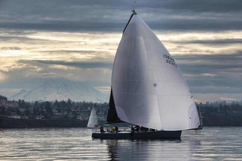 Hamachi sailing in light airs on Puget Sound  photo copyright Hamachi/Jan Anderson taken at Corinthian Yacht Club of Seattle and featuring the J133 class
