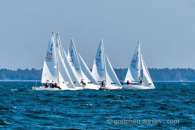 J/22 North American Championship final day photo copyright Gretchen Dorian taken at Tawas Bay Yacht Club and featuring the J/22 class