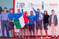 © María Muiña / www.sailingshots.es J70 European Championships winning Enfant Terrible Crew: Alberto Rossi, Branco Bircin, Andrea Felci, Stefano Rizzi, Bianca Cirugnola (ITA) © María Muiña / www.sailingshots.es