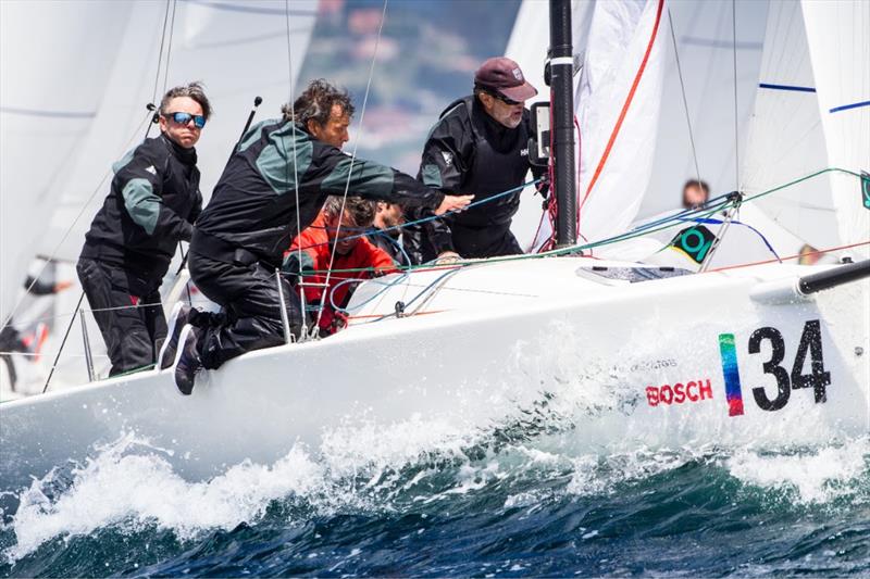 Jose María Torcida's “Noticia” (ESP) on day 1 of the 2018 J/70 Europeans at Vigo, Spain - photo © Maria Muina / 2018 J70 European Championship