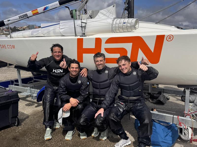 Congratulations to team HSN with helm Javier Padron, Adolfo Lopez Quevendo, Luis Bugallo Arriola and Ricardo Terrades Espinosa of Spain for winning the 2025 J/70 Corinthian European Championship! photo copyright Neuza Aires Pereira / BOW Media taken at Clube Naval de Cascais and featuring the J70 class