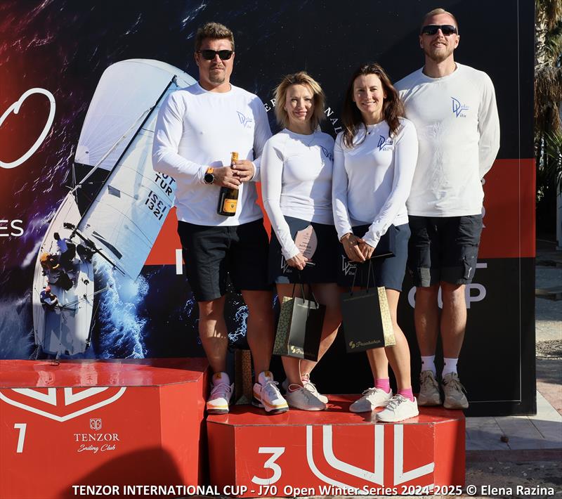 Tenzor International Cup Stage 5 Prize Giving photo copyright Elena Razina taken at Tenzor Sailing Club and featuring the J70 class