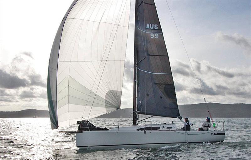 Ray and Sandra Entwistle return into Pittwater after racing offshore on the J/99, Jedi - photo © RPAYC