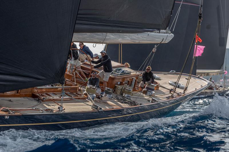 Topaz competes at Les Voiles de Saint Tropez photo copyright Gilles Martin-Raget taken at Société Nautique de Saint-Tropez and featuring the J Class class