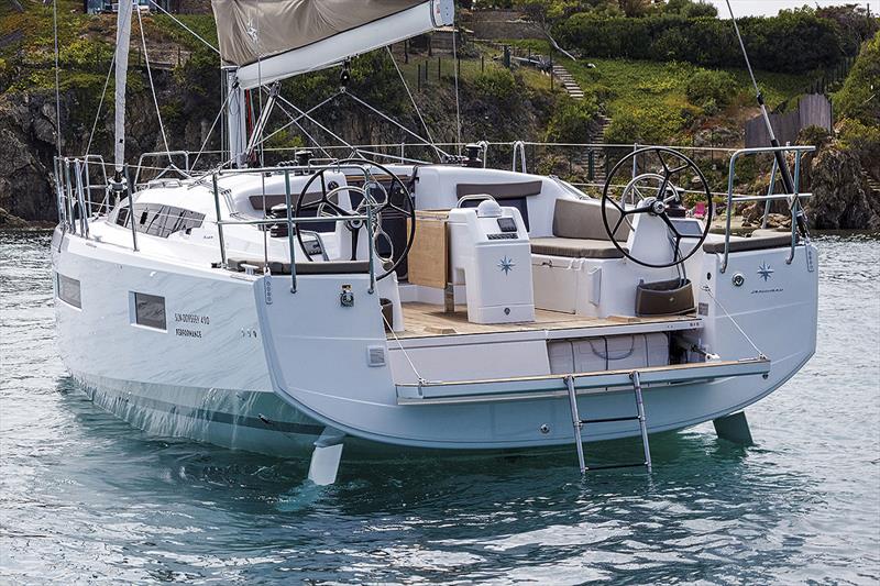 Loads of space and aft section clean out of the water - new Jeanneau Sun Odyssey 410 - photo © Guillaume Gauter