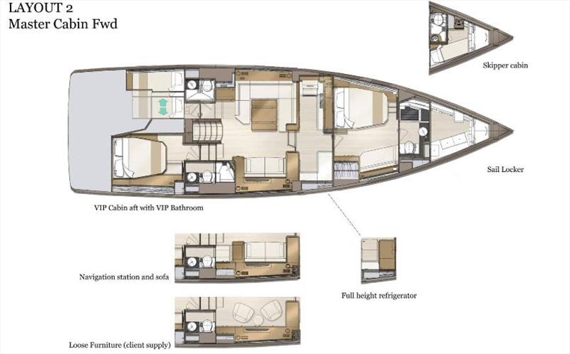 JY60 - GA - Master cabin FW photo copyright Philippe Briand taken at  and featuring the Jeanneau class