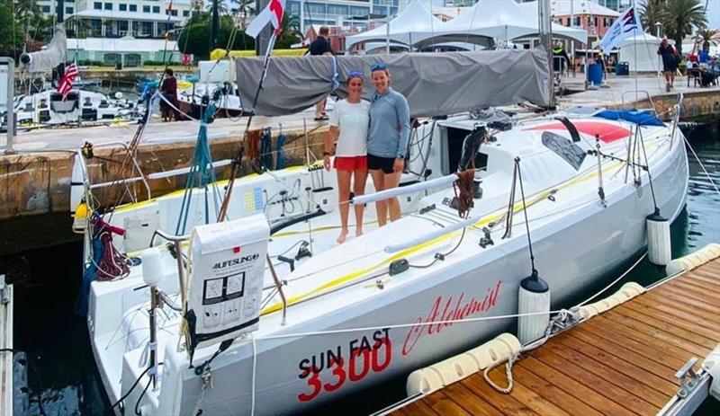Sara Stone and Cat Hunt onboard the Sun Fast 3300 photo copyright Jeanneau America taken at  and featuring the Jeanneau class