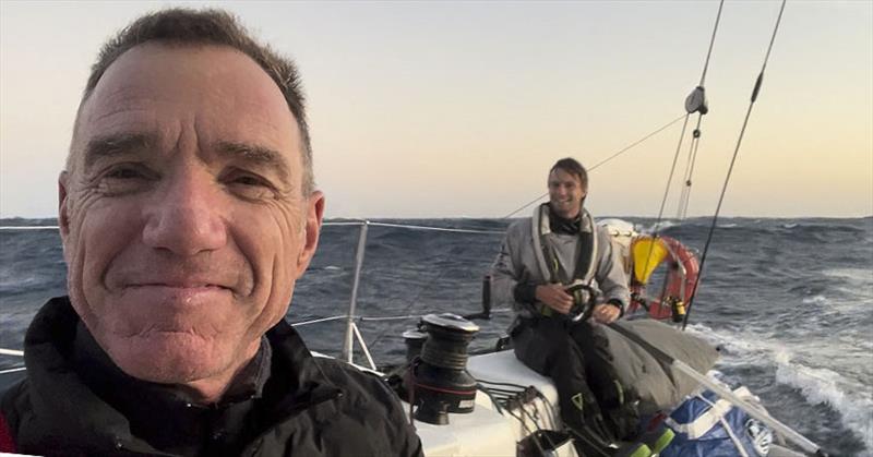 On board Sun Fast Racing with Lee Condell and Lincoln Dews on the tiller photo copyright Lee Condell taken at Cruising Yacht Club of Australia and featuring the Jeanneau class