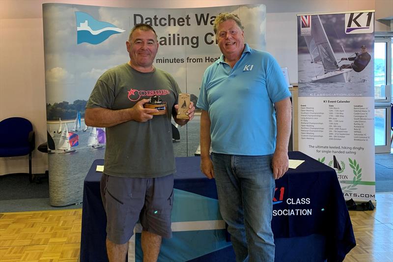 Simon Hawkes, overall winner - K1 open meeting at Datchet Water photo copyright DWSC taken at Datchet Water Sailing Club and featuring the K1 class