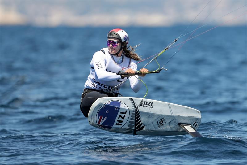 Justina Kitchen (NZL) - Nacra 17- Paris 2024 Olympic Sailing Test Event, Marseille, France - Day 6 - July 14, 2023 - photo © Sander van der Borch / World Sailing