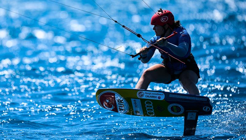 Derin Atakan [TUR] will try to reach the finals through the semis - 2024 Formula Kite Youth Worlds - photo © IKA media/ Robert Hajduk