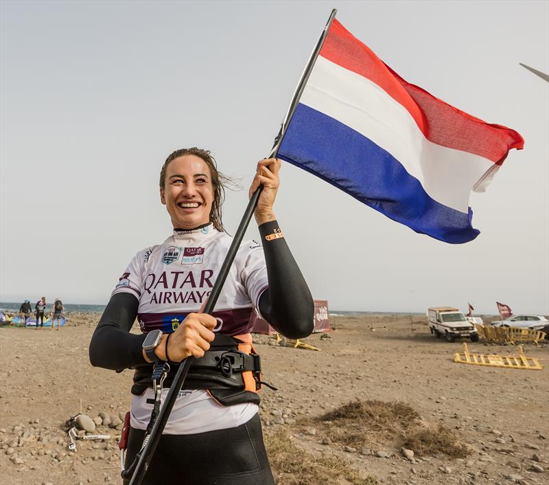 Zara Hoogenraad (Netherlands), the new queen of Big Air photo copyright Svetlana Romantsova taken at  and featuring the Kiteboarding class