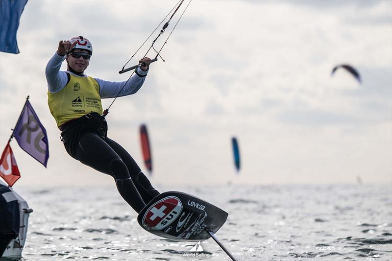 Male Formula Kite gold for Switzerland's Gian Andrea Stragiotti in the Youth Sailing World Championships 2025 at Vilamoura, Portugal - photo © João Costa Ferreira / World Sailing