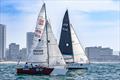 Side by side, MH Performance Sailing teams Element skippered by Nicolene Henkeman and Velocity skippered by Anna Correa head up to the top mark on day five of the MSC Week hosted by Point YC. MH Performance Sailing was launched on the eve of the regatta © Chirs Clark