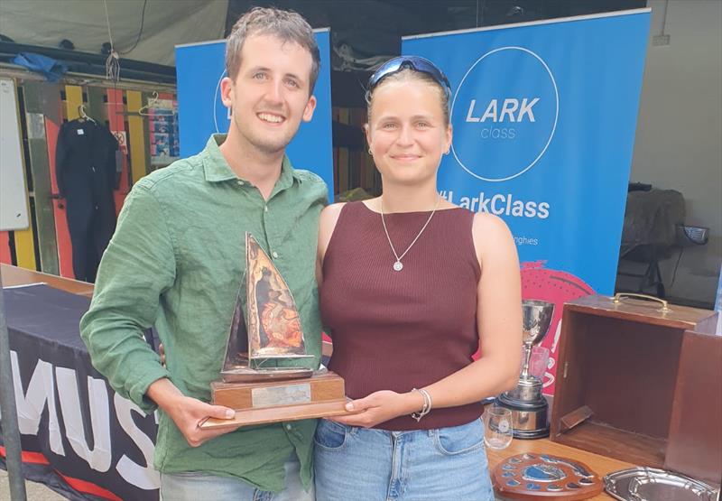 First overall, Ollie Meadowcroft and Becky Caiger - Musto Lark Nationals 2026 at Fowey - photo © Nigel Hufton