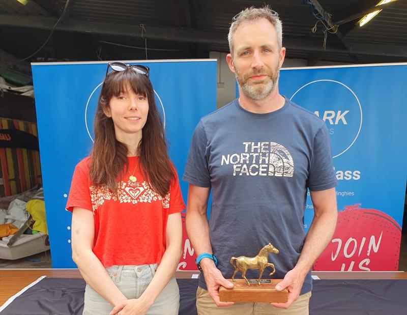 Third overall, Ed Bradburn and Holly Evans - Musto Lark Nationals 2026 at Fowey - photo © Nigel Hufton