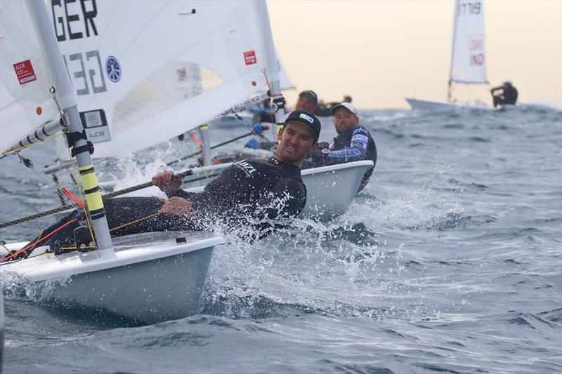 Tom Saunders (NZL) leads the 2021 Laser Worlds in Barcelona, Spain. - photo © ILCA