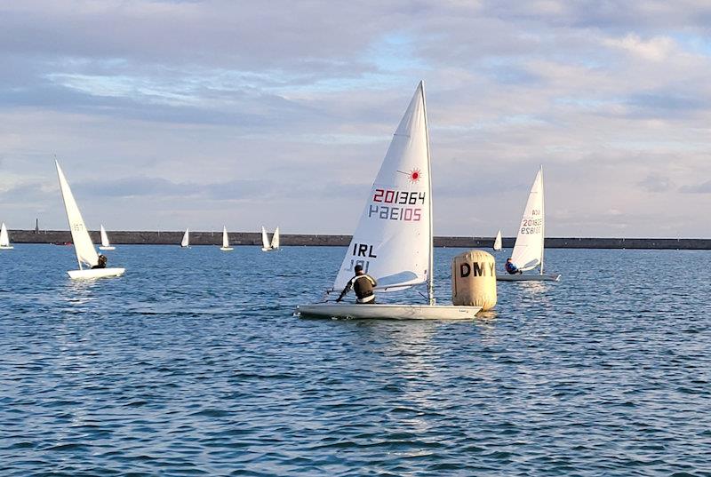 Gary O'Hare rounds the weather mark - Viking Marine Frostbite Series 1 at Dun Laoghaire - photo © Ian Cutliffe