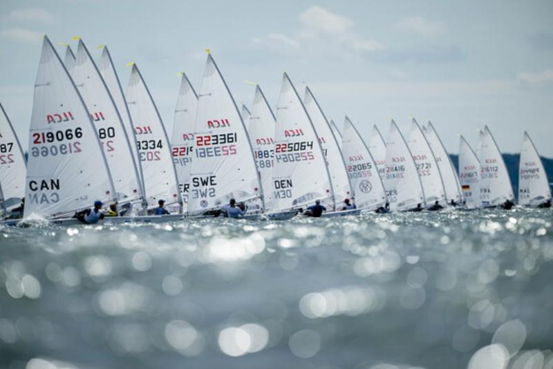 The Sailing Grand Slam attracts the athletes of the Olympic classes to Kiel, like the ILCA7 - photo © Sascha Klahn