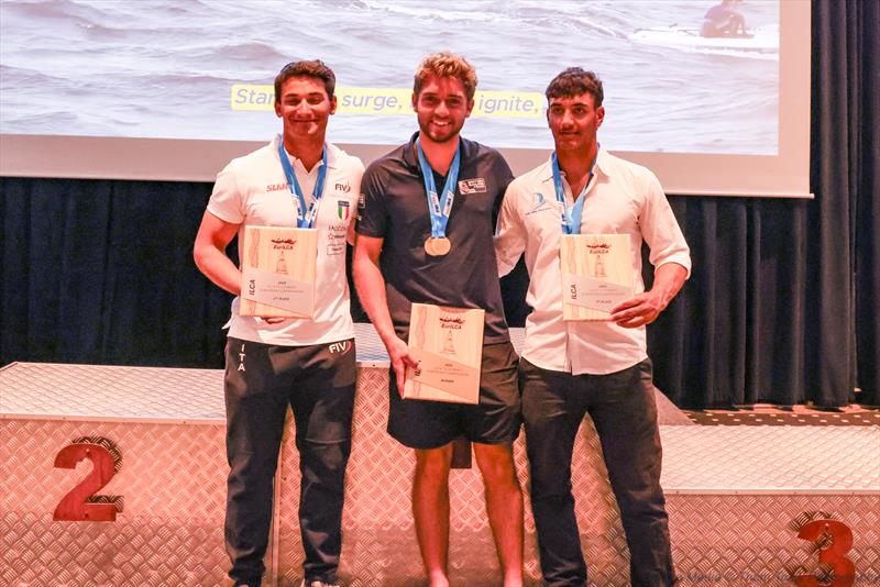 ILCA 7 Under 23 Podium in the Senior European Championships in Marstrand, Sweden photo copyright Thom Thow / EurILCA taken at Royal Gothenburg Yacht Club and featuring the ILCA 7 class