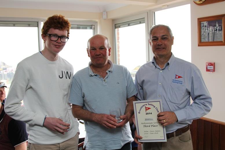 Dave Adams & Stan Chick finish 3rd in the 2000 Crewsaver Millennium Series at Broadstairs photo copyright Adrian Trice taken at Broadstairs Sailing Club and featuring the 2000 class