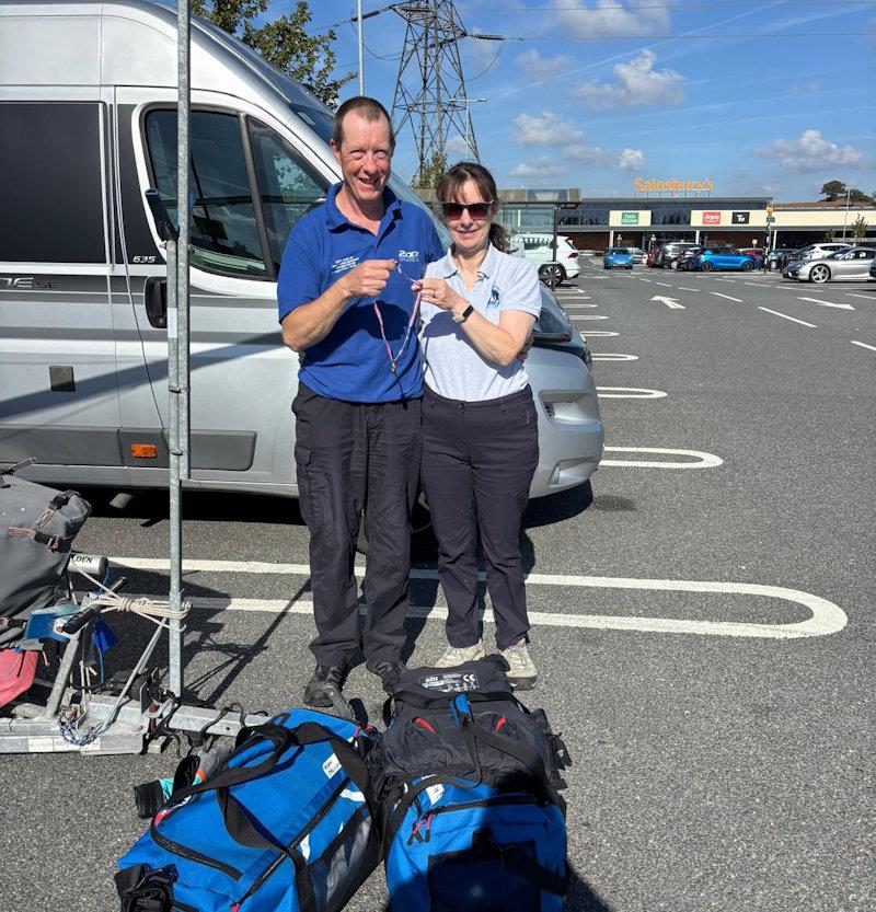 Helen and Andrew Philips reunited with their bags - West Country Boat Repairs 2000 class Millennium Series at Stone SC photo copyright Skip Atkins taken at Stone Sailing Club and featuring the 2000 class