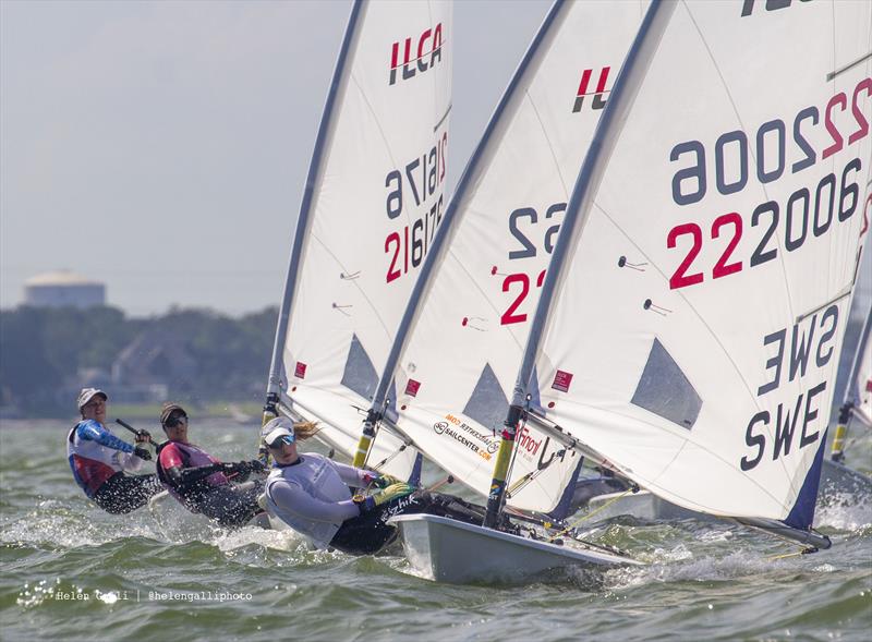 ILCA 6 World Championships day 5 photo copyright Helen Galli taken at Texas Corinthian Yacht Club and featuring the ILCA 6 class