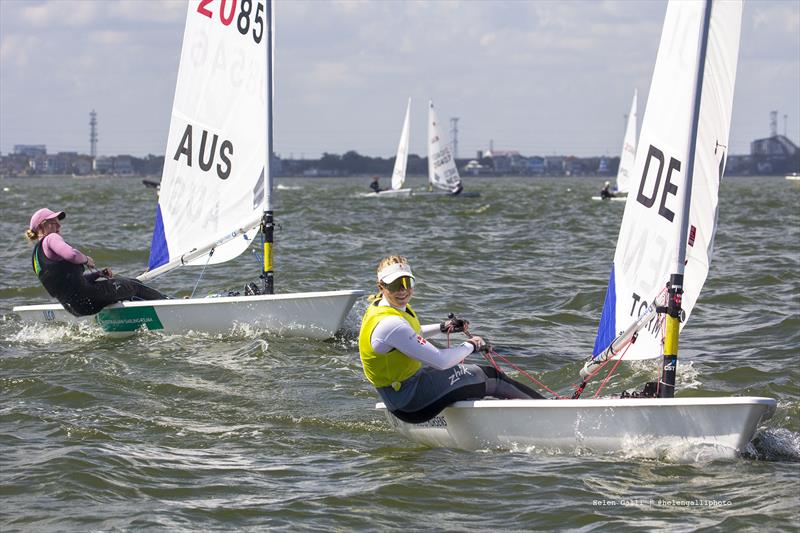 2022 ILCA 6 Women's & Men's World Championships at Kemah, Texas, USA day 6 photo copyright Helen Galli Photography / 2022ilca6.ilca-worlds.org/photos/  taken at Texas Corinthian Yacht Club and featuring the ILCA 6 class