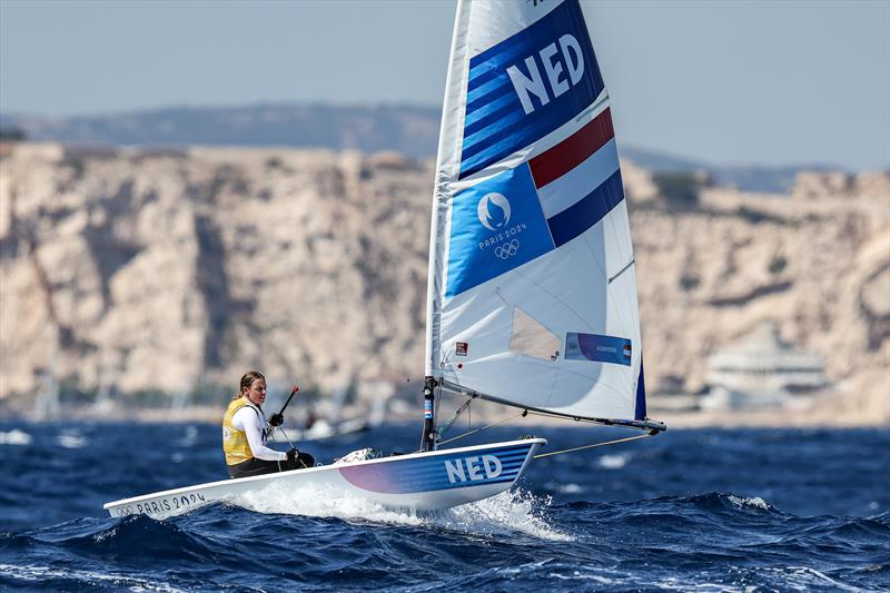 Marit Bouwmeester (NED) Womens Dinghy (ILCA-6) - Day 7 - Marseille - Paris2024 Olympic Regatta - August 3, 2024 photo copyright World Sailing / Sander van der Borch taken at  and featuring the ILCA 6 class