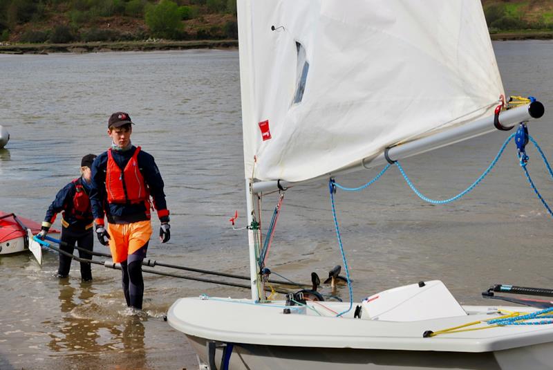 Toby Iglehart, 2024 Cadet and Club Champion, prepares to launch and defend his title - Solway Yacht Club's Big Launch 2025 photo copyright Margaret Purkis taken at Solway Yacht Club and featuring the ILCA 6 class