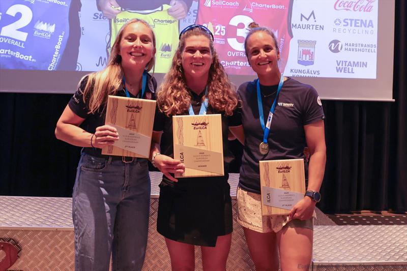 ILCA 6 Women's Podium in the Senior European Championships in Marstrand, Sweden photo copyright Thom Thow / EurILCA taken at Royal Gothenburg Yacht Club and featuring the ILCA 6 class