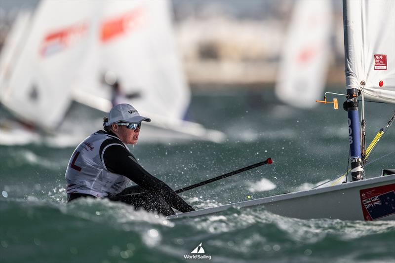Cloe Turner (NZL) - Day 2 - Girls ILCA 6 - Day 2 - Youth Sailing Championships - December 16, 2025 - Vilamoura - photo © Nuno Fortinho Mendes