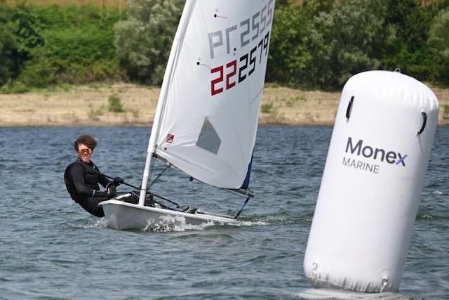 ILCA fleet joins in the Monex Welsh Topper Championships at Llandegfedd Sailing Club photo copyright Nick Morley taken at Llandegfedd Sailing Club and featuring the ILCA 6 class