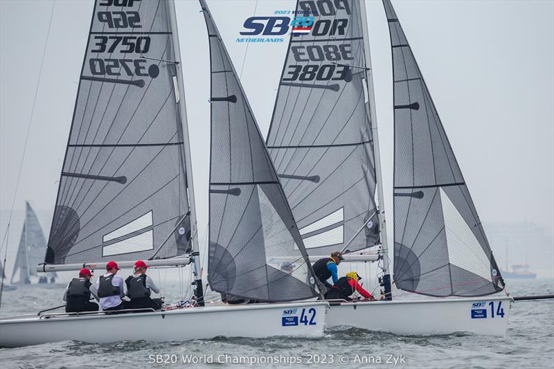 2023 SB20 World Championships - Day 4 photo copyright Anna Zykova taken at Jachtclub Scheveningen and featuring the SB20 class