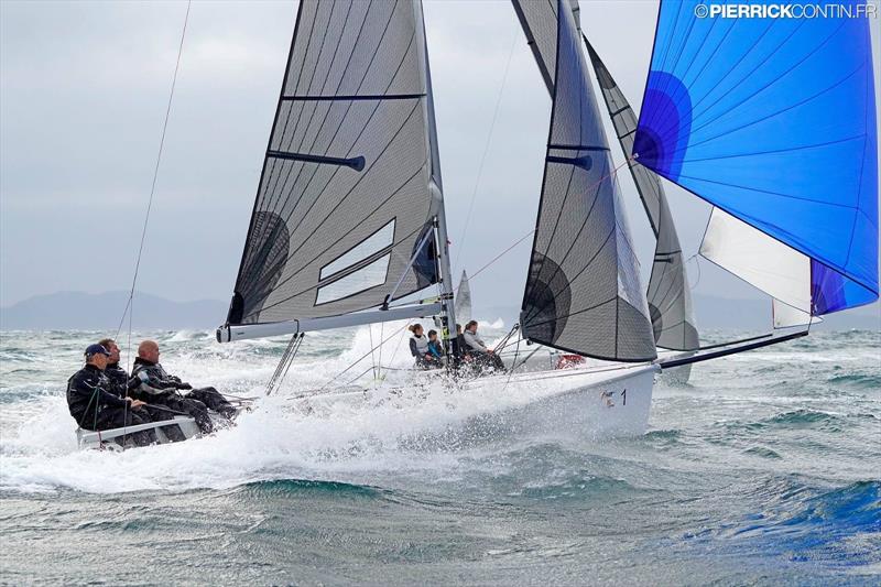 Ed Russo helming at the 2019 Worlds in Hyères - photo © Pierrick Contin